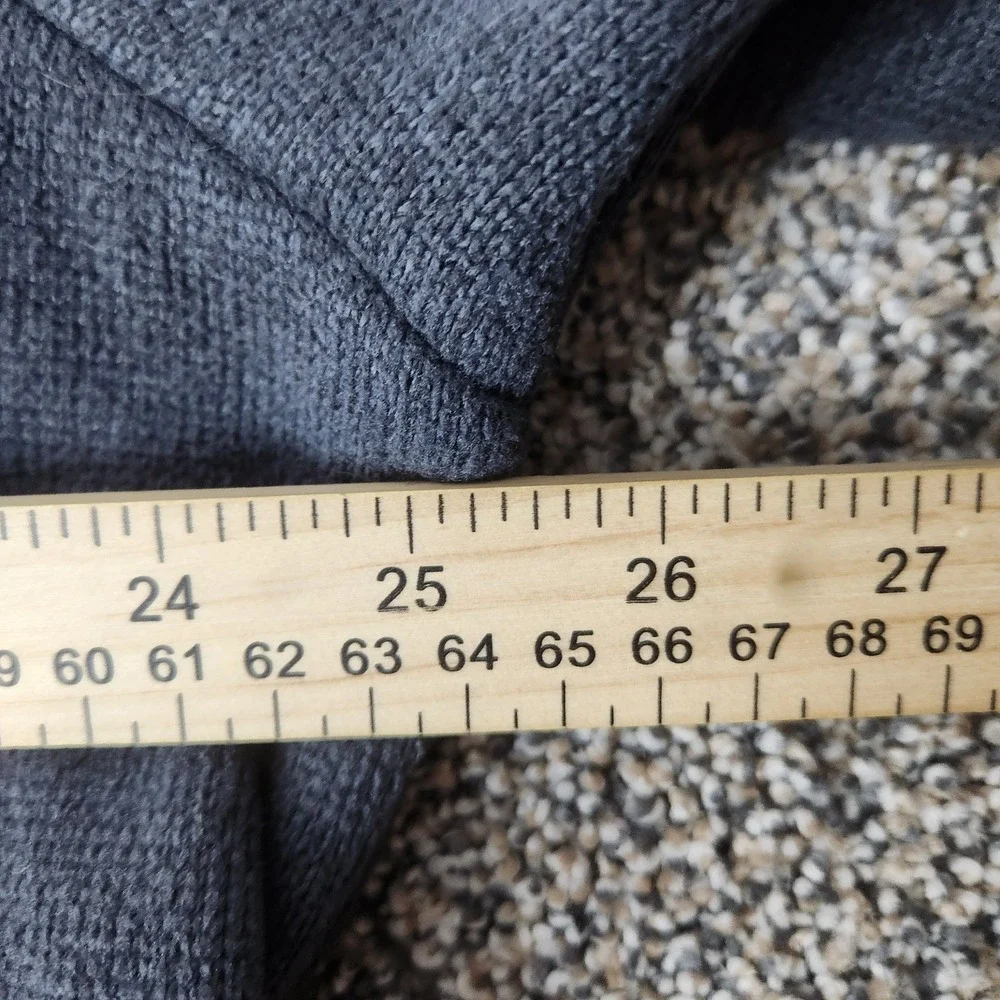 Koppen Fleece Pullover 1/4 Zip Mock Collar Gray‎ Raglan Sleeve Size Large